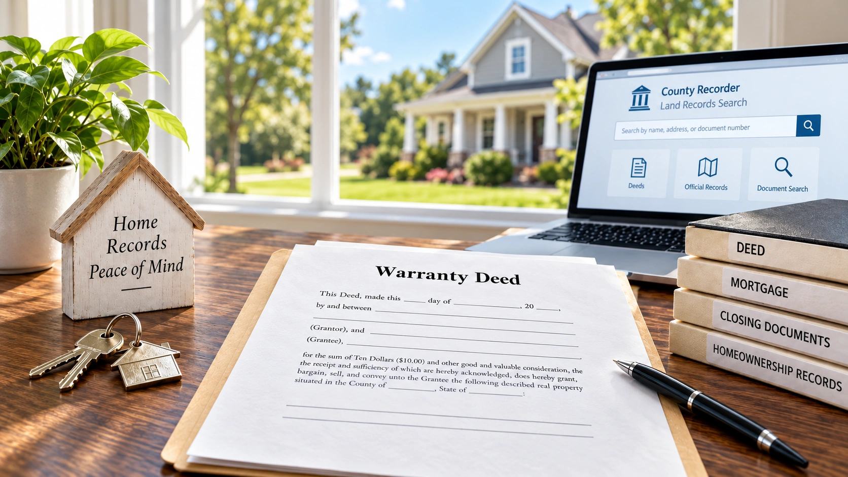 How to get the deed to your house using property records and a county land records search
